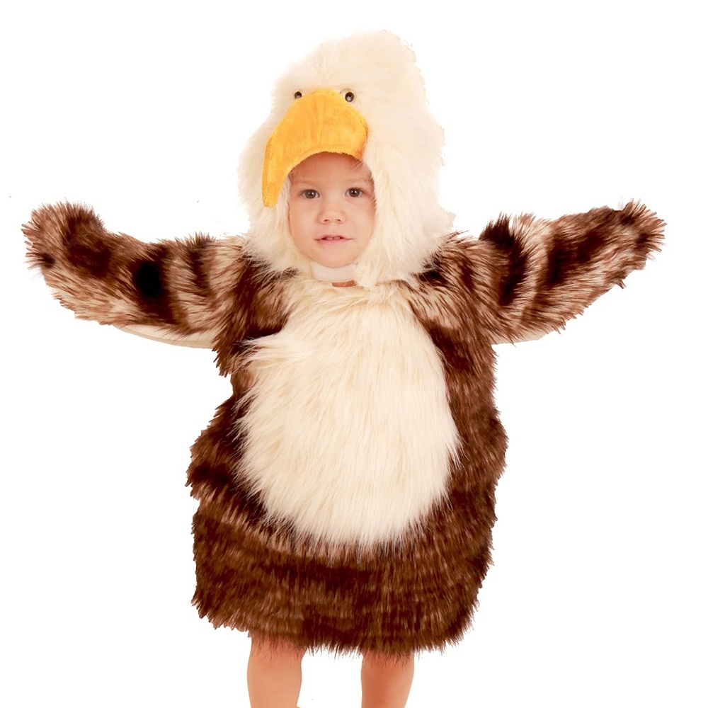 Kids Brown and Cream Eagle Costume Plush Halloween Outfit